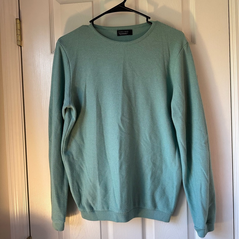 Zara Men's Mint Crewneck Sweater